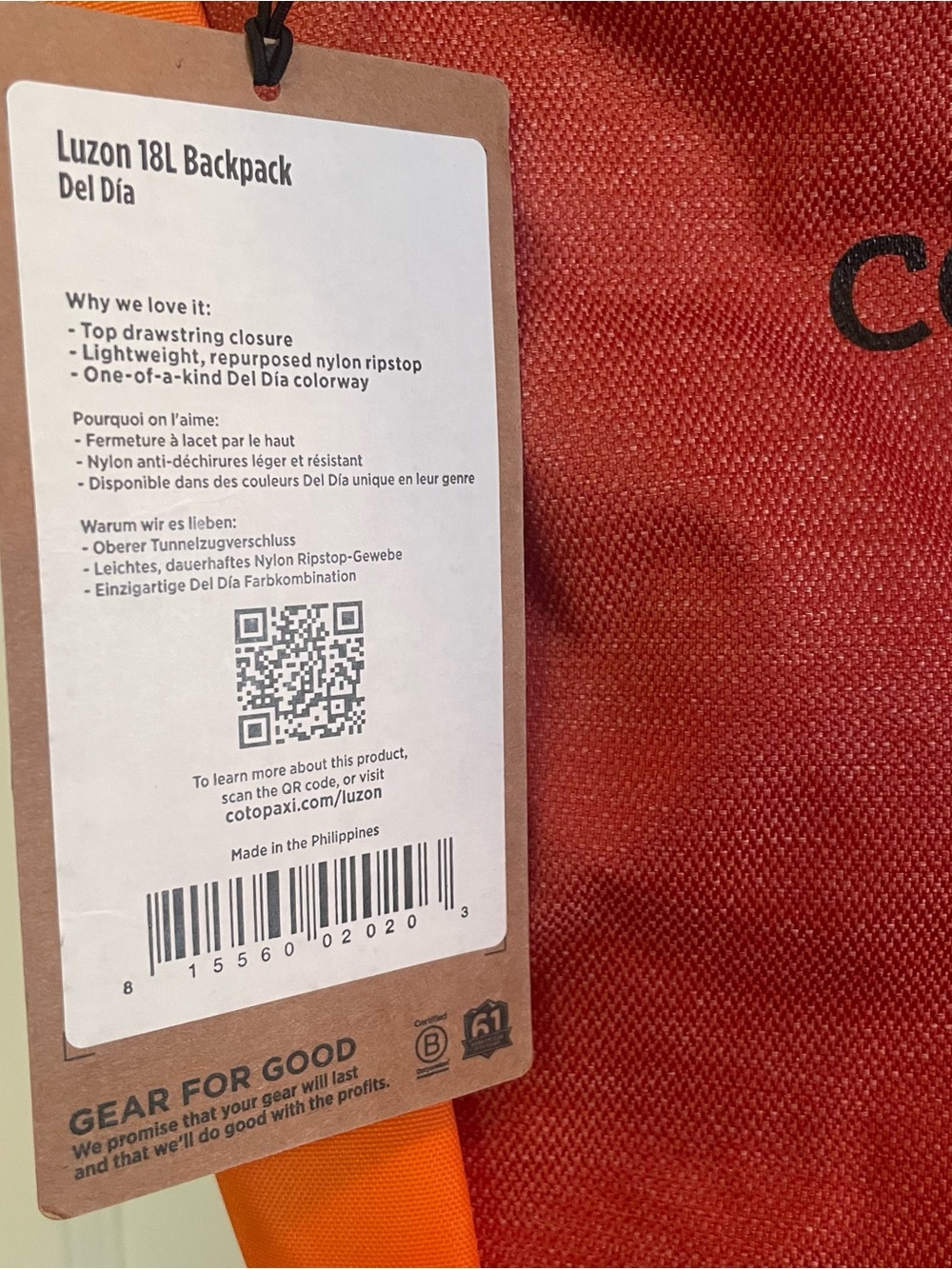 NWT Cotopaxi Luzon 18L Backpack - Picture 3 of 10